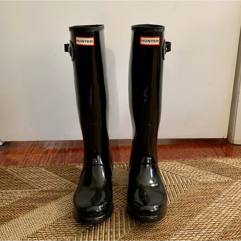 Hunter Original Tall Rain Boots - Shiny Black